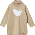 jurk lichtbruin beer