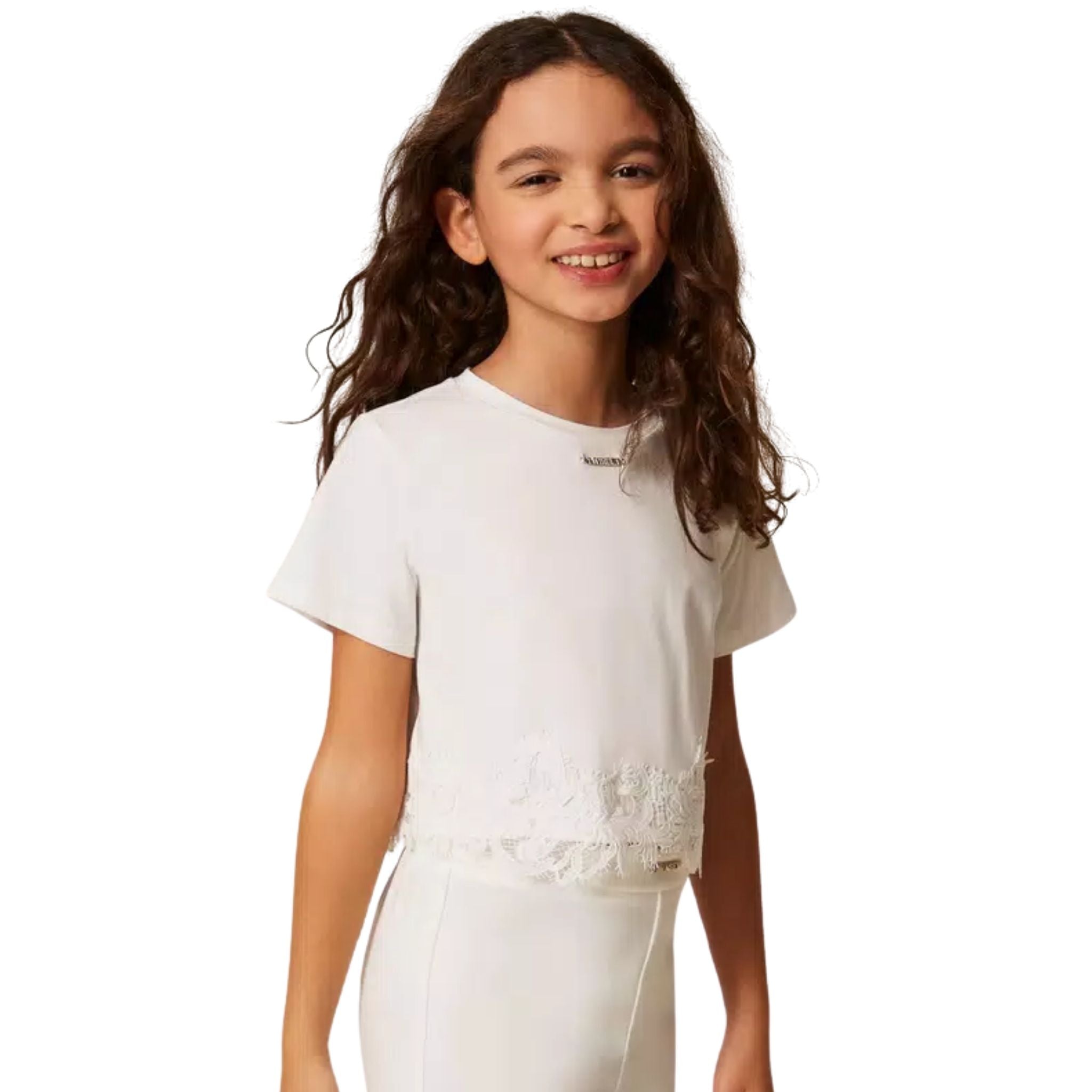 Meisjes kinder t-shirtKM wit TwinSet