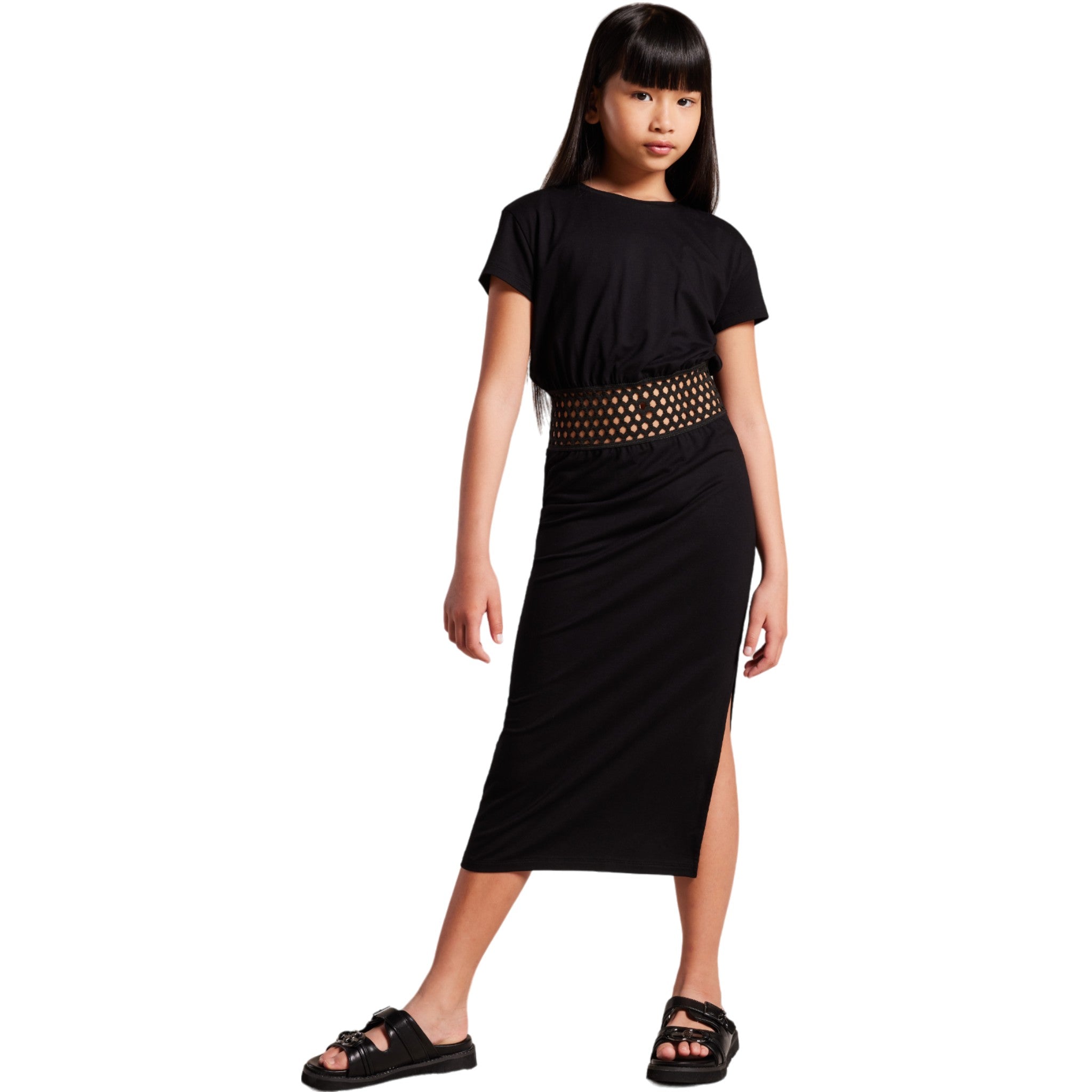 Zwarte meisjes jurk outlet