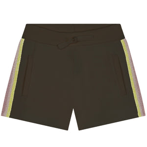 shorts donkergroen stripes