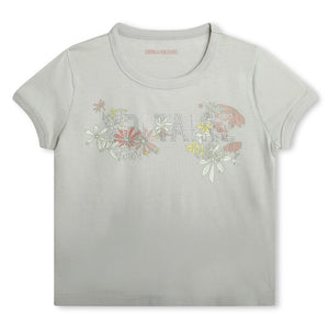 t-shirtKM lichtgrijs flower