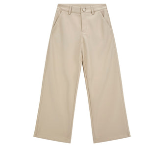 broek beige lederlook
