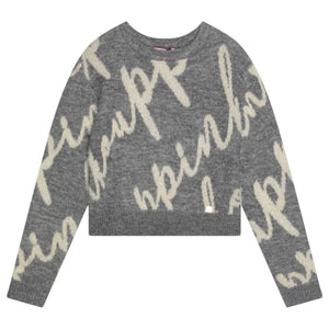 trui roomwit/grijs signature