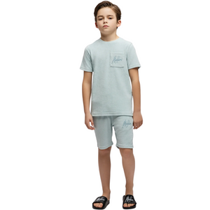 set skyblauw towelling