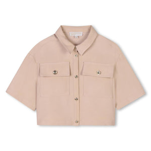 blouse lichtbruin cropped