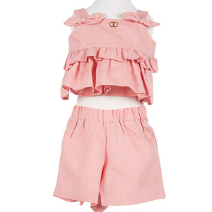 set roze linnen