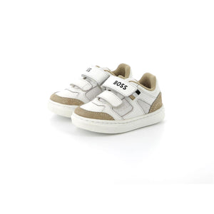 sneakers beige/wit klittenband