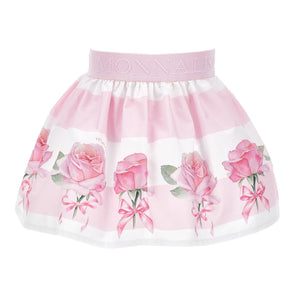 rok wit/roze roos