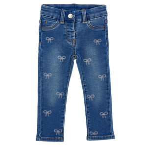 jeans blauw strikjes