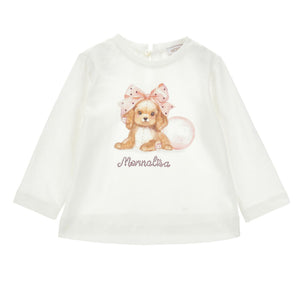 t-shirtLM roomwit/roze puppy