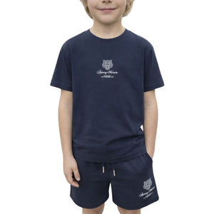 set marineblauw tigerlogo