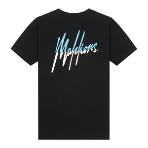 t-shirtKM blauw/zwart split