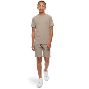 set creamtaupe ribbedtee