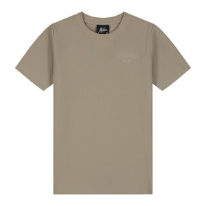 t-shirtKM olivegroen ribbed
