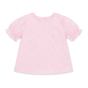 blouse taffyroze broderie