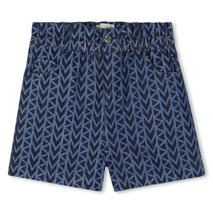 shorts jeansblauw logomania