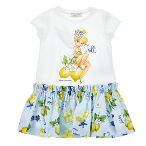 jurk wit/blauw TinkleBell