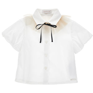 blouse wit/beige dog