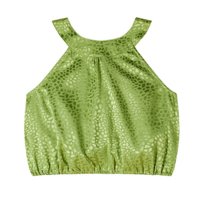 blouse primrosegroen jacquard