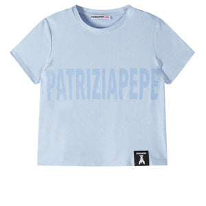 t-shirtKM denimblauw logo