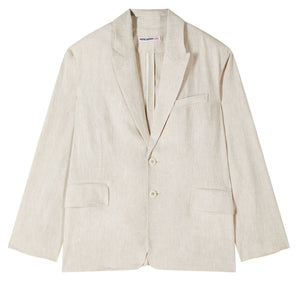 blazer beige linnen