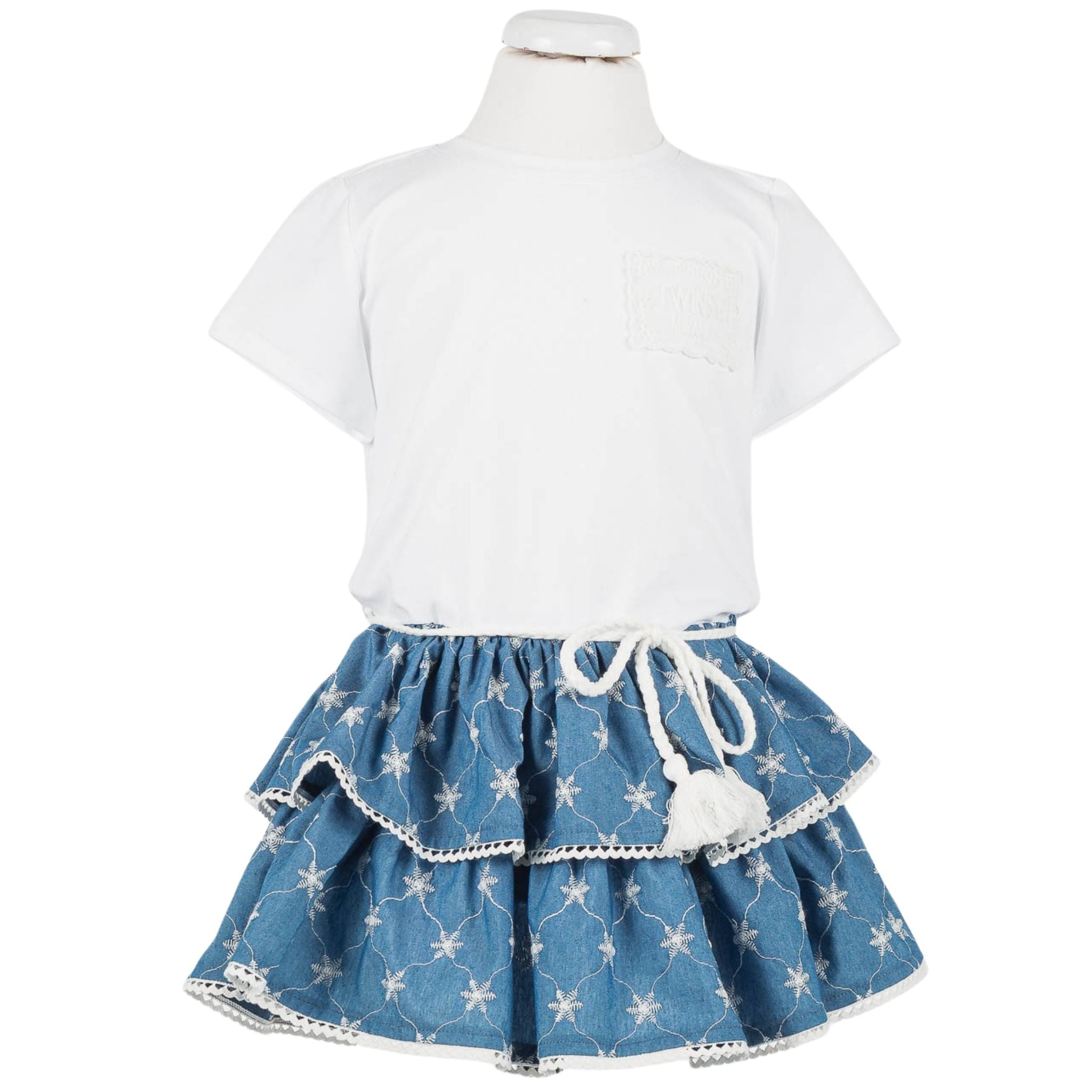 Meisjes kinder jurk blauw TwinSet
