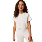 Meisjes kinder t-shirtKM wit TwinSet voor