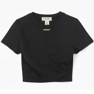 t-shirtKM zwart overslag