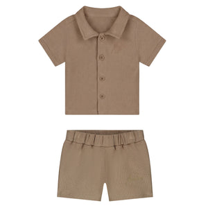 set sandbeige waffle