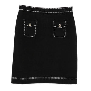 rok zwart stiksels
