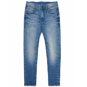 jeans blauw sleenker